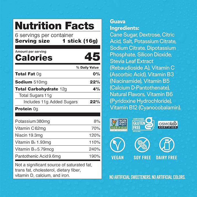 Liquid I.V.® Hydration Multiplier - Guava | Electrolyte Powder Drink Mix | 1 Pack (16 Servings)