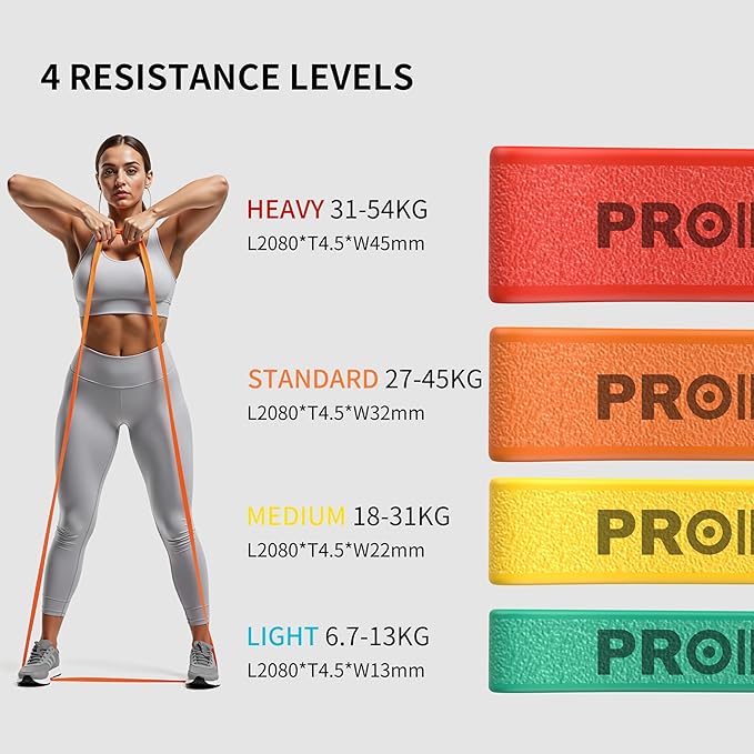 PROIRON Resistance Bands Pull Up Assistance Bands Comfortable Anti-Slip Exercise Bands for Pull up Dip Squat Gym Workout Physical Therapy Stretch Bands for Men & Women - Length 40inch (100cm)