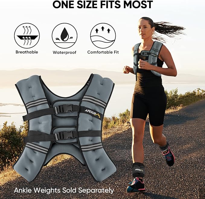 APEXUP Weighted Vest Men Women, Weight Vest for Women Workout Equipment for Strength Training Running