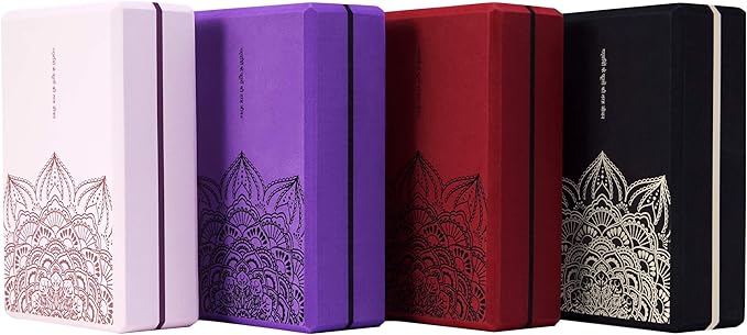 nuveti Yoga Blocks Set of 2, High Density Yoga Brick Foam Blocks to Improve Strength, Flexibility and Balance Brick Foam Blocks