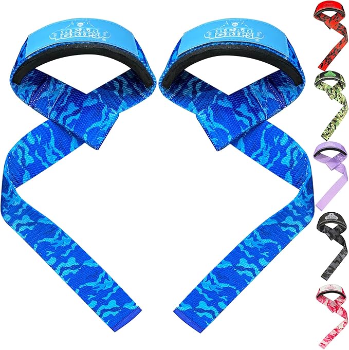 Bear Grips Lifting Straps - Gym & Weightlifting Straps for Men & Women, Deadlift Support, 2 Pairs
