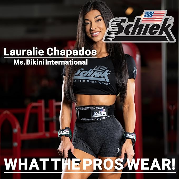 Schiek Sports 1000-PLS Deluxe Power Lifting Wrist Straps - Weight Lifting Wrist Wraps