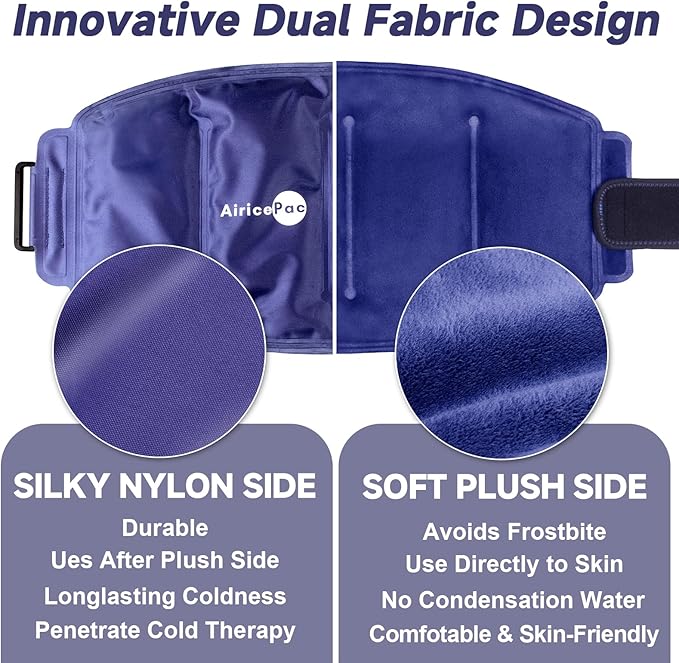 Large Ice Pack for Injuries Reusable Gel for Lower Back, Cold Packs Wrap for Shoulder, Knee, Elbow, Hip, Leg, Soft Cold Compress,16 × 9"