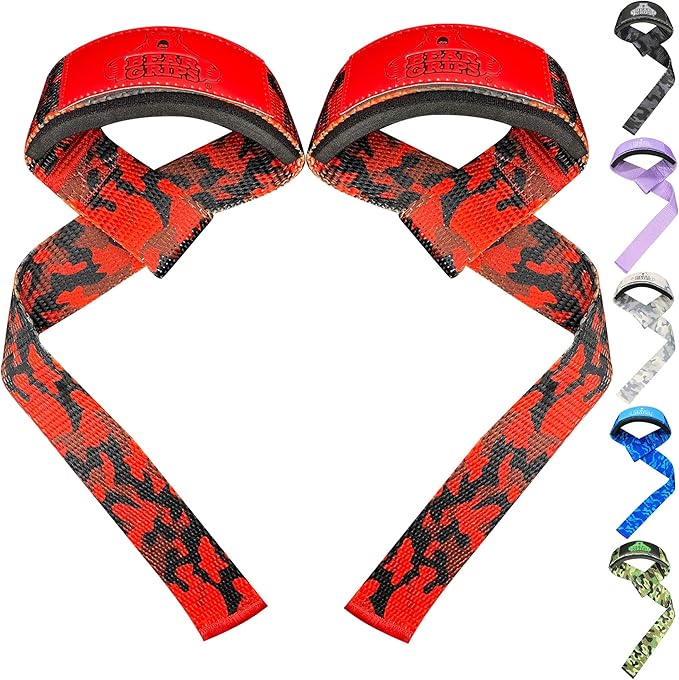 Bear Grips Lifting Straps - Gym & Weightlifting Straps for Men & Women, Deadlift Support, 2 Pairs