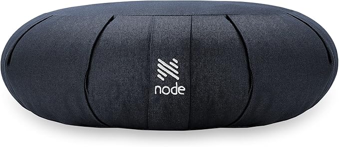 Zafu Meditation Cushion, 15" Round Buckwheat Yoga Pillow with Organic Cotton Cover