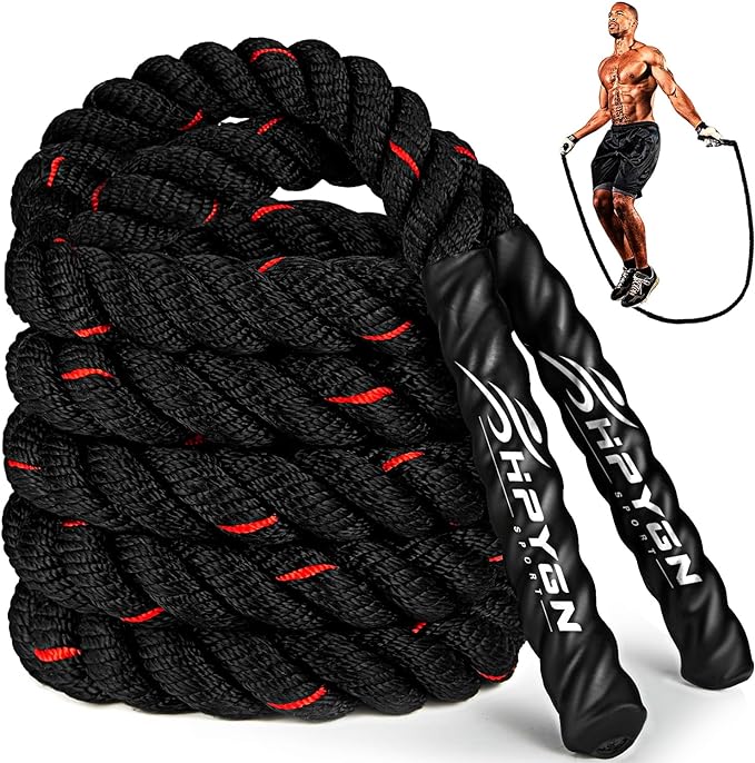 HPYGN Jump Rope, Weighted Jump Rope for Men women, 2.8lb 3.8lb 5lb Heavy Skipping Rope for Exercise, Adult Jumpropes for Home Workout, Improve Strength and Building Muscle,Total Body Workout Equipment