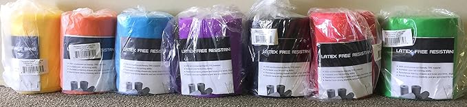 Therapist’s Choice® Professional Non-Latex Resistance Bands for Upper and Lower Body Exercise Workouts, Physical Therapy, Lower Pilates, and Rehab, 25 Yard (75 Feet) Roll Bulk Roll