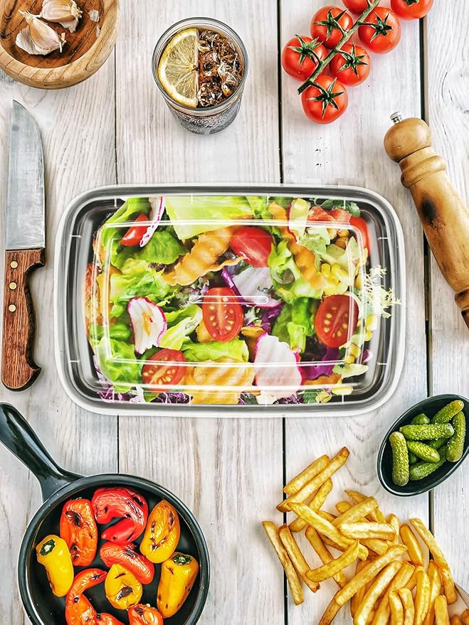 40 Sets 38oz Meal Prep Container - Reusable Plastic Food Storage Containers with Lids, Fits Microwave, Freezer and Dishwasher Safe