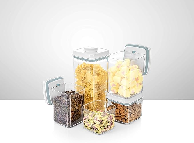 Bop Top | Airtight Meal Prep Containers with Lids | Food Storage Container Sets | Snack and Overnight Oats Fridge Organizer | Pantry and Kitchen Organization