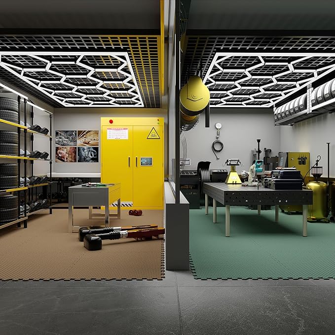 Home Gym Mat, Puzzle Exercise Mat, EVA Interlocking Foam Floor Tiles for Home Workout Equipment and Kids' Play Areas - Blue, 24 in x 24 in x ½ in - (Green, 12 Pack (48 SQ FT))