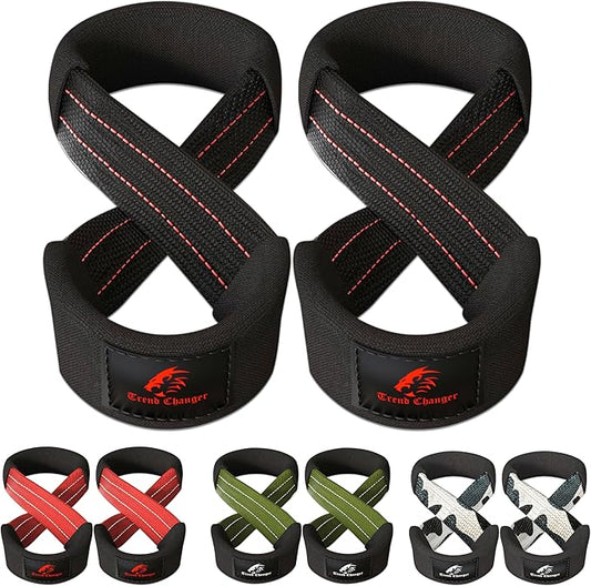 Figure 8 Lifting Strap Padded Deadlift Straps Heavy Duty Weight Lifting Straps Strongman Axle Bar Straps Weightlifting Wrist Wraps