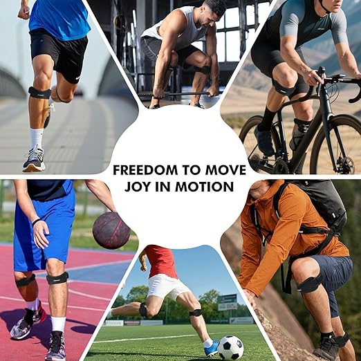 Patella Band - Patellar Tendon Support Strap, 2 Pack Knee Brace for Men and Women, Knee Pain Relief and Knee Support for Basketball, Running, Hiking, Jumpers Knee, Volleyball, Tennis, Squats, Black