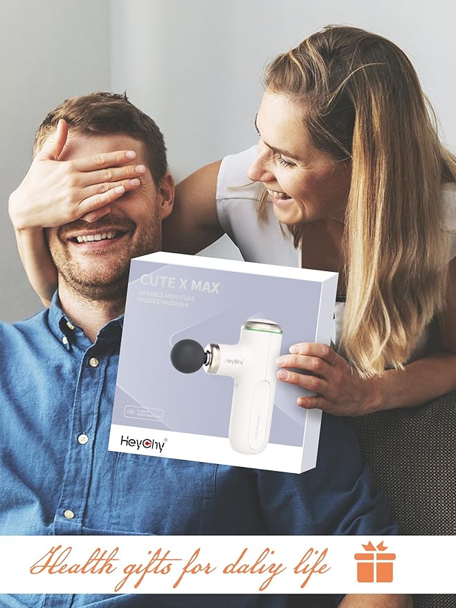 Mini Massage Gun Deep Tissue with Heat, Portable Percussion Muscle Massager for Pain Relief Muscle Relaxtion with Carry Case for Athletes & Home Use