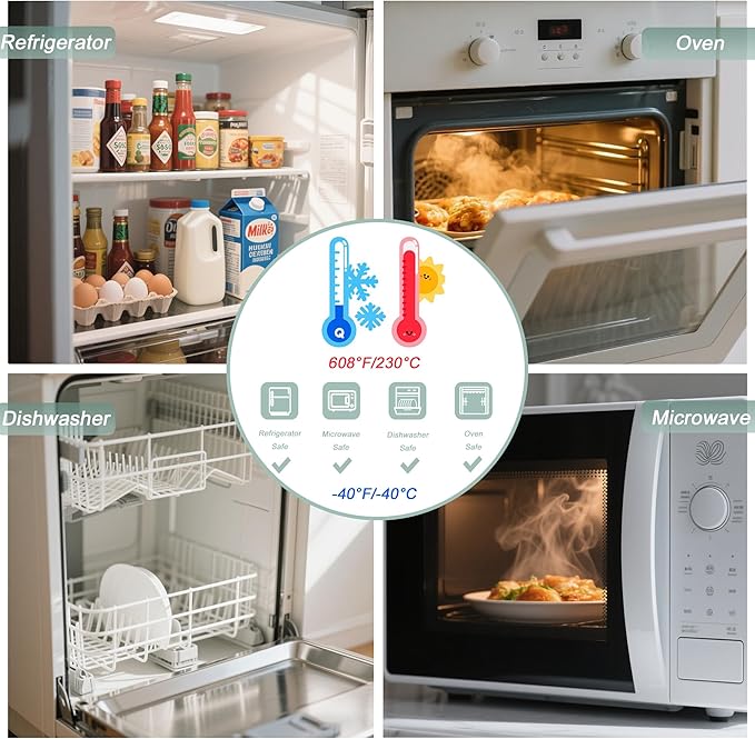 Reusable Nesting Silicone Food Storage Containers, Set of 3 Lunch Box Bento with Lids, Airtight Snack Container, BPA Free, Dishwasher Microwave Oven Freezer Safe (6.7oz, 10oz, 20oz) (Green)