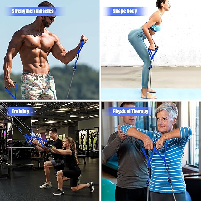 HPYGN Heavy Resistance Bands, 300LBS Exercise Bands for Working Out, Fitness Bands with Handles, Workout Bands for Men, Weight Bands Set for Muscle Training, Strength, Slim, Yoga, Home Gym Equipment