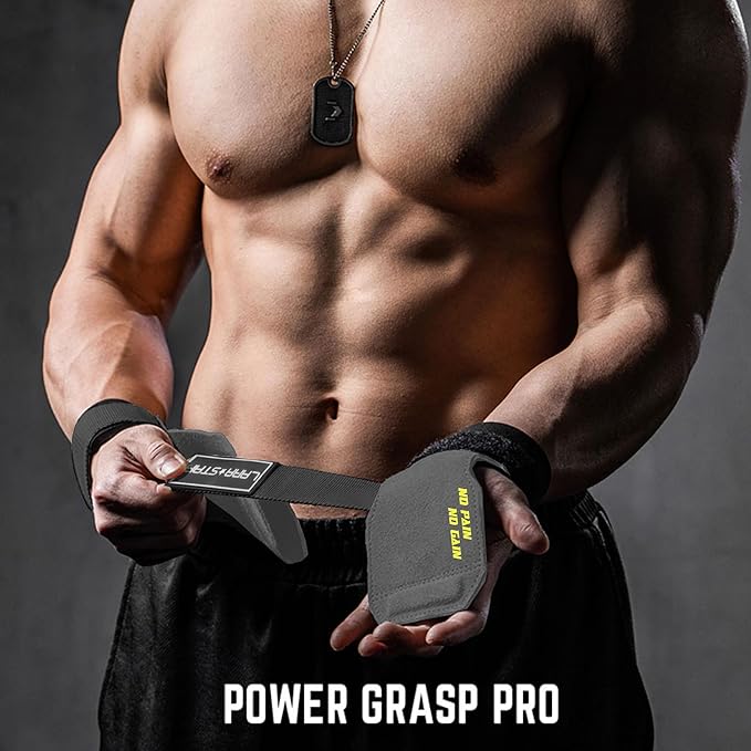 LARA STAR Weight Lifting Wrist Straps for Maximum Grip Support,Lifting Strap for Weightlifting, Gym Grips Hook for Deadlifts, Powerlifting, Heavy Shrug Women/Men