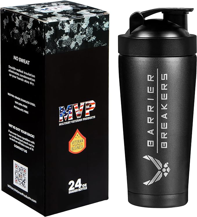 24oz Insulated Air Force Shaker Bottle Engraved Logo–24oz Water Bottle–Cup for Protein Shakes Air Force Gifts | USAF Shaker Cups