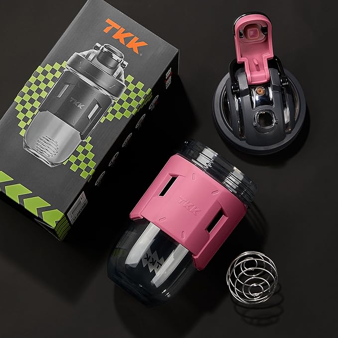 TKK Blender Shaker Bottle 24 Ounce With Blending Ball Plastic Protein Shaker Bottle for Pre & Post workout Protein Drink Shaker Cup USA Tritan BPA Free