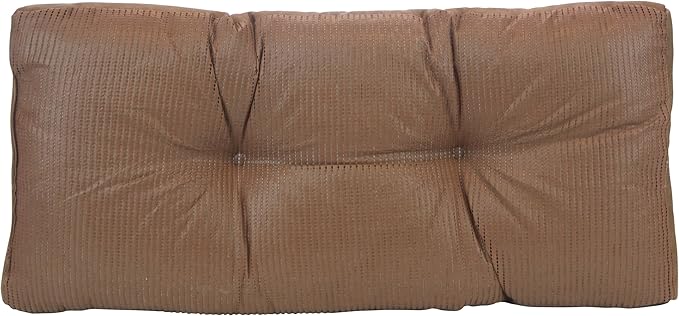 Klear Vu The Gripper Omega Non-Slip Tufted Bench Cushion for Indoor Furniture, Entryway Storage, Bay Window, Corner Nook or Piano Seat, 30 Inches, Brown