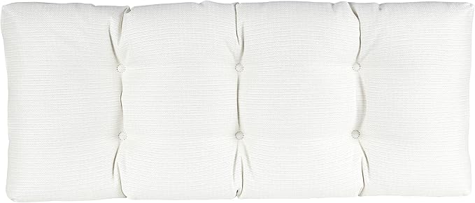 Klear Vu The Gripper Omega Non-Slip Tufted Bench Cushion for Indoor Furniture, Entryway Storage, Bay Window, Corner Nook or Piano Seat, 33 Inches, 01 Ivory