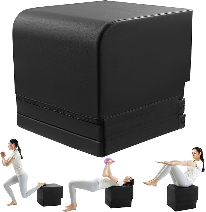 ROYALAY Adjustable Hip Thrust Bench, PU Glute Bench, Core Workout Equipment with Non-Slip Bottom, Hip Thrust Pad for Gym Home and Outside