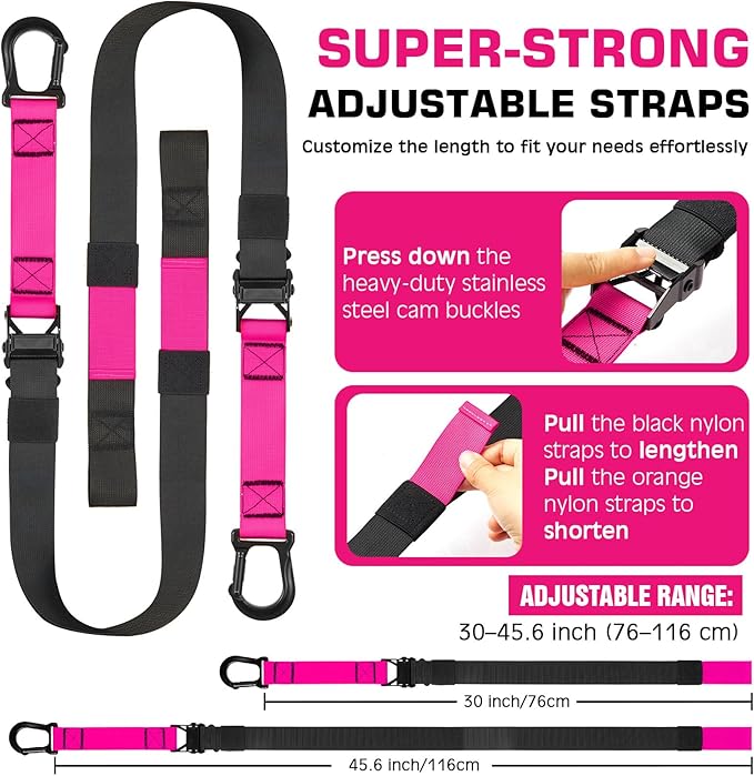 Home Resistance Training Kit, Suspension Trainer Straps with Adjustable Extension, Door Anchor, and Carry Bag – Strength Training Equipment for Full Body Bodyweight Workouts at Home or Outdoors