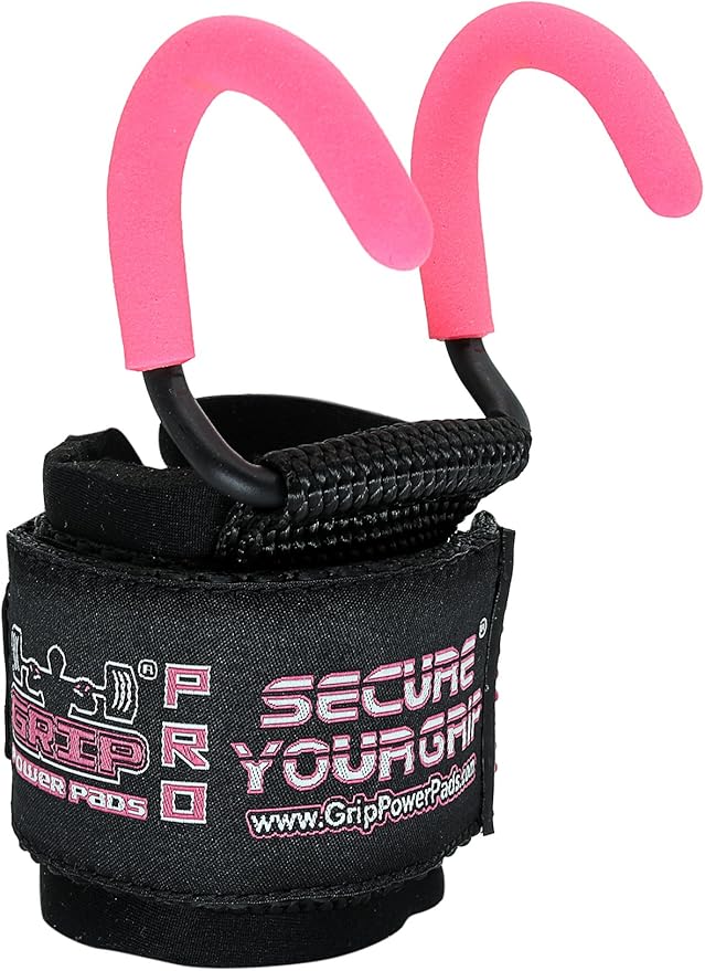 Weight Lifting Rod Hooks Heavy Duty Wrist Wraps Power Weight Lifting Training Gym Grips Straps Set of 2