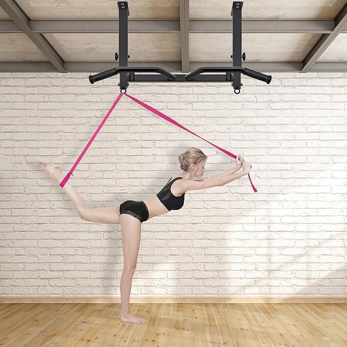 SELEWARE Heavy Duty Welded Pull Up Bar, Versatile Doorway Wall Mount, Joist Mounted, and Ceiling Mounted Chin Up Bars, Thick Metal Sturdy Construction for Full Body Workouts Support 500 lbs