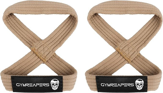Gymreapers Figure 8 Lifting Straps For Deadlift, Powerlifting, Strongman, & Cross Training Strong Weightlifting Wrist Straps For Men, Women