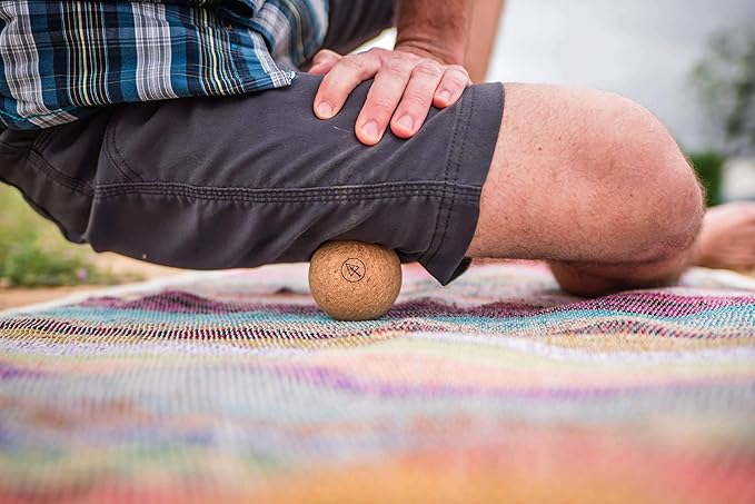 Travel Cork Massage Ball | Lightweight, Sustainable Alternative to Lacrosse Ball for Muscle Pain Relief (2.5 Inch (Pack of 2), Sanded Cork)