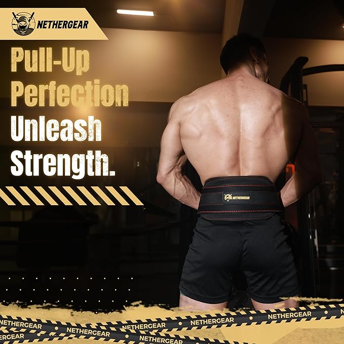 Dip Belt for Weight Lifting with 36” Heavy-Duty Steel Chain, Comfortable Neoprene & Strong Stitching, Weighted Belt Ideal for Bodybuilding, Powerlifting, Pull Ups & Squats