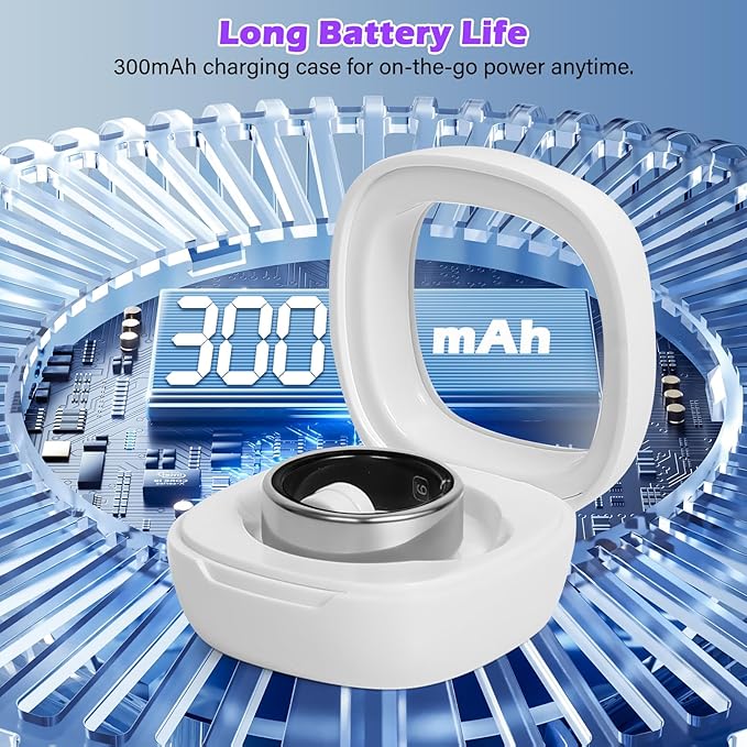 Smart Ring for Women and Men – Fitness & Health Smart Ring with Heart Rate and Sleep Tracking – Waterproof Activity & Wellness Ring Compatible with iPhone and Android