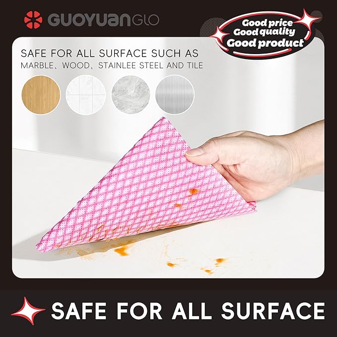 GUYUANGLO Foodservice Cleaning Towel 100pack Disposable Dish Cloths Heavy Duty Foodservice Cloths 11.4x23.6inches,Red