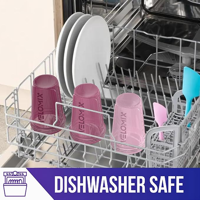 -4 PACK- 20 OZ Protein Shaker Bottles for Protein Mixes, Shaker Cups for Protein Shakes, Small Shaker Bottle Pack, Shaker Cup, Shakers for protein Shakes (Berry Blend)