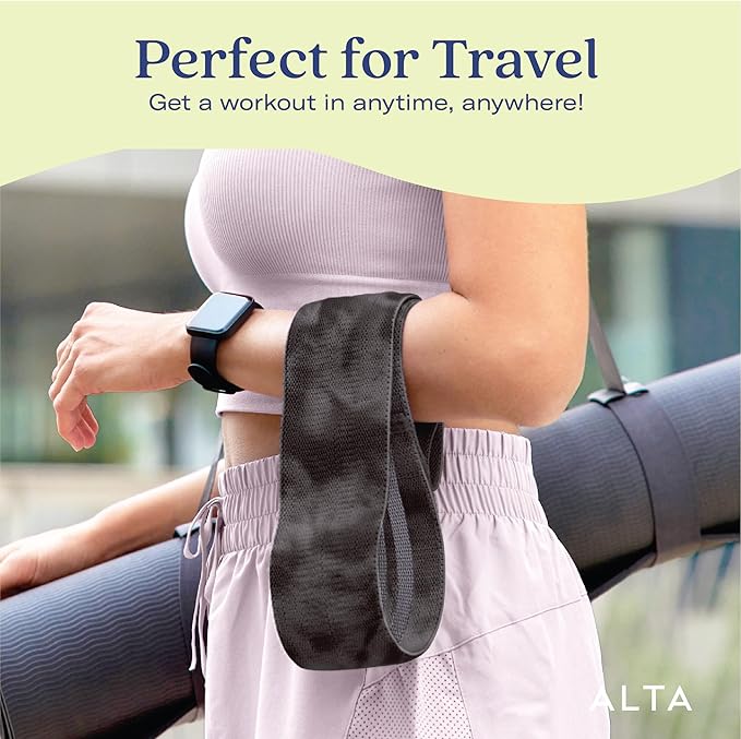 ALTA Booty Bands for Women - Premium Non-Slip Fabric Resistance Bands for Working Out - Cloth Resistance Bands for Legs, Fabric Exercise Bands, Leg Bands for Working Out Women, Looped Hip Bands Set