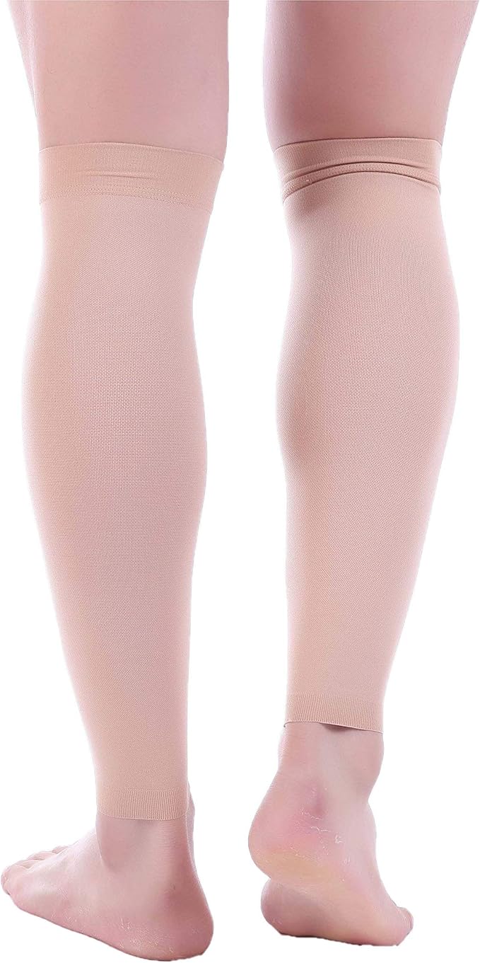 Doc Miller Compression Calf Sleeve for Men & Women, Premium Medical Grade, 15-20mmHg Graduated Support for Running, Calf Tear, Shin Splints, Knee High, Calf Sleeves, 1 Pair