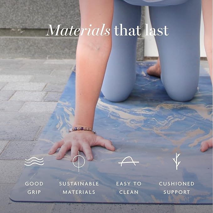 TPE Yoga Mat - Artist Designed, Premium eco friendly mats, Non Slip, Non toxic, Great For Regular & Hot Yoga, Pilates and Workouts (72 inch x 24 inch x 6mm thick)