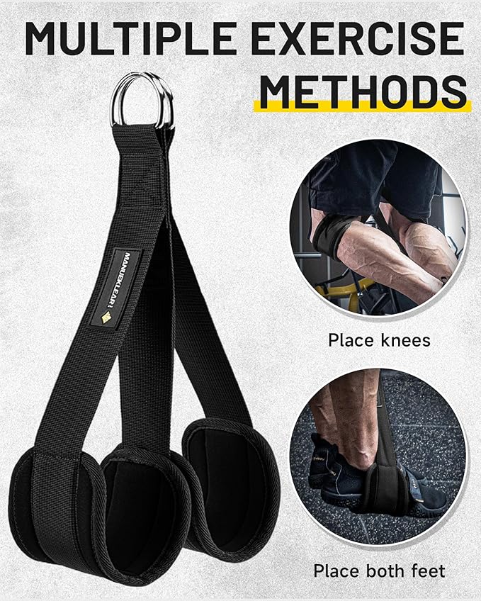 MANUEKLEAR Heavy Duty Resistance Bands for Pull Ups, Pull Up Assistance Bands with Scale Tracking Feature, Adjustable Pull Up Assist Band with Five 50-Pound Pull Up Bands and Fabric Feet/Knee Rest