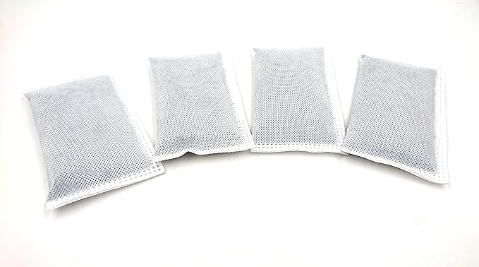 4 Pack Activated Charcoal Odor Absorbing Filter Refill Deodorizer Compatible with iTouchless Trash Cans 8 Gallon and Larger