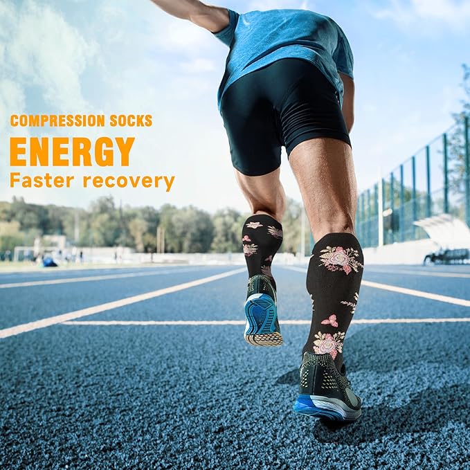 bropite Compression Socks for Women & Men Circulation-Support Knee High Socks 20-30 mmhg-Best for Running,Medical,Nurse,Travel