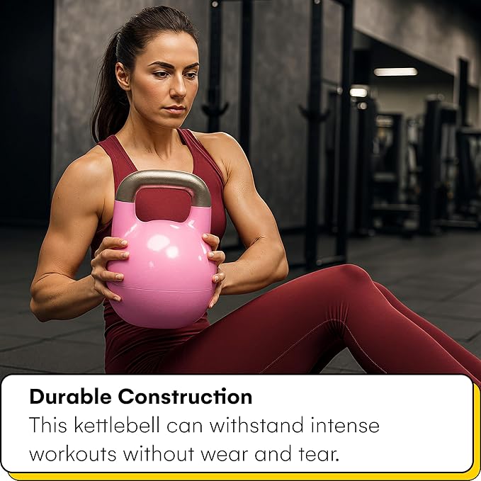 Kettlebell Kings Powder Coated Kettlebell Weights - 9-97 lb Strength Training Kettlebells for Men and Women - Hand Weights Workout Gym Equipment - Weights Set for Home Gym- New