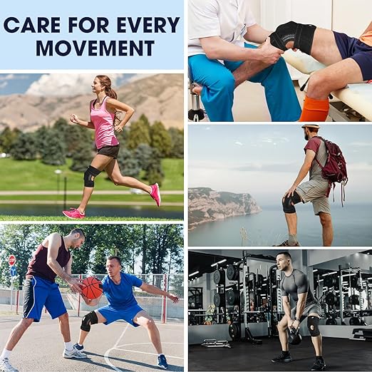 NEENCA ELITE Knee Brace for Men & Women - Open-Back Knee Support with Side Stabilizers & Patella Support for Meniscus Tear, Arthritis Pain, Injury Recovery, Running, Sports (Black, Small)