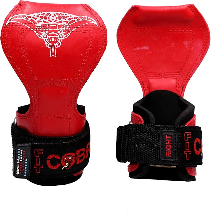 Cobra Grips PRO Weight Lifting Gloves Heavy Duty Straps Alternative Power Lifting Hooks for Deadlifts Adjustable Neoprene Padded Wrist Support Bodybuilding