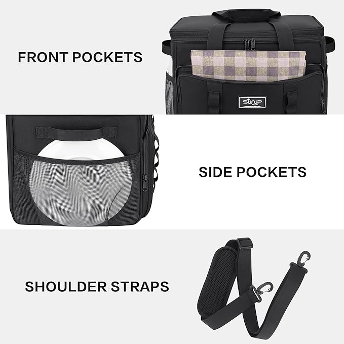 SUNUP 48 Cans Soft Sided Insulated Cooler Bag, Collapsible Large Ice Chest, Portable Leak-Proof Cooler for Travel, Camping, Beach, Grocery