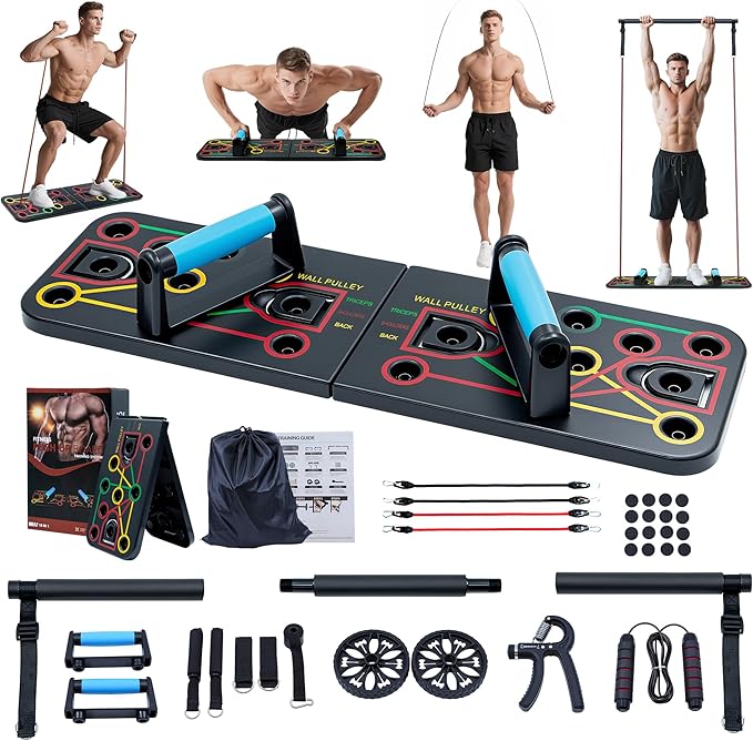 Push Up Board,Portable Dismountable 17 in 1 Push Up Bar at Home Gym,Professional Muscle Training Equipment is Available for Men and Women,The Ideal Gift for Fitness Enthusiasts,Pushup Board Set