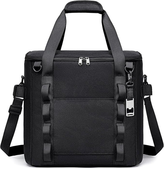 Insulated Soft Cooler Bag 12"x12"x12" Large Leakproof Soft Sided Ice Chest for Travel Beach Camping, 50 Cans Portable Cooler Box for Grocery Shopping, Road Trips