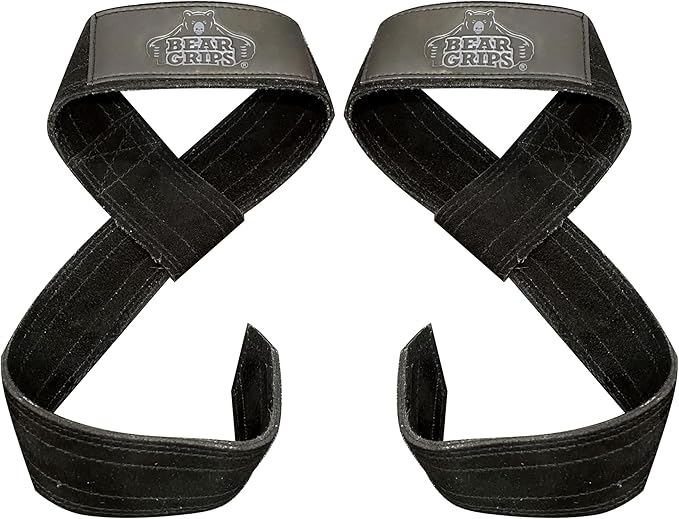 Bear Grips Lifting Straps - Gym & Weightlifting Straps for Men & Women, Deadlift Support, 2 Pairs