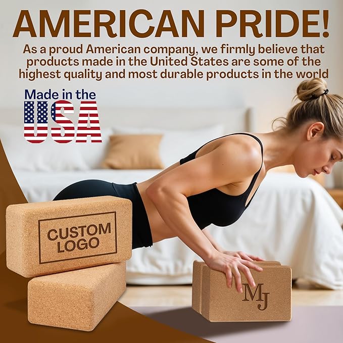 Personalized Yoga Blocks 2 Pack with Custom Design, Yoga Blocks for Women, Exercise blocks Yoga Blocks Soft Non-Slip for Pilates, Meditation, Custom Yoga Accessories