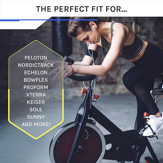 Bike Seat Cushion - Ultimate Comfort, Fits Peloton Seat Cushion and Most Exercise and Spin Bikes, Padded Gel Bike Seat Cover to Make Peloton Bicycle Seat Comfortable, 10.5”x7”