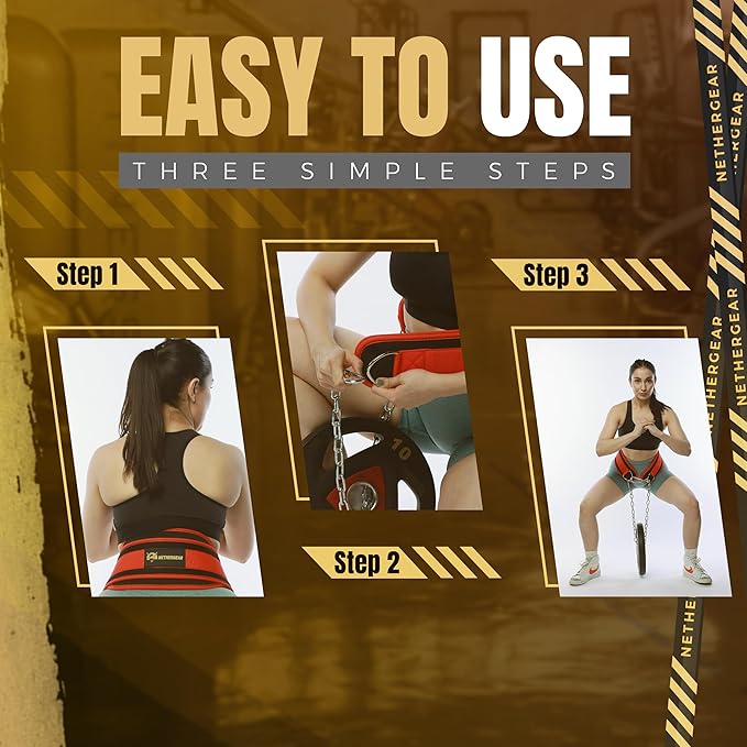 Dip Belt for Weight Lifting with 36” Heavy-Duty Steel Chain, Comfortable Neoprene & Strong Stitching, Weighted Belt Ideal for Bodybuilding, Powerlifting, Pull Ups & Squats